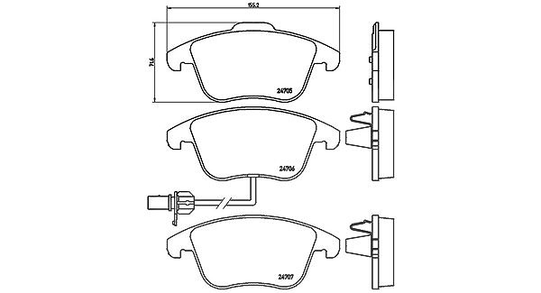 Magneti Marelli Bremsbelagsatz, Scheibenbremse [Hersteller-Nr. 363700485113] für Audi
