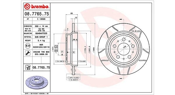 Magneti Marelli Bremsscheibe [Hersteller-Nr. 360406051905] für Volvo
