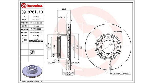 Magneti Marelli Bremsscheibe [Hersteller-Nr. 360406058200] für Iveco