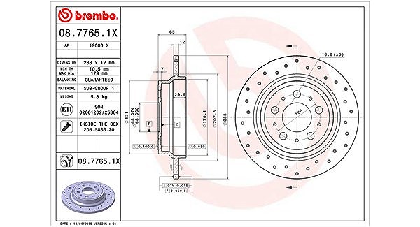 Magneti Marelli Bremsscheibe [Hersteller-Nr. 360406051902] für Volvo