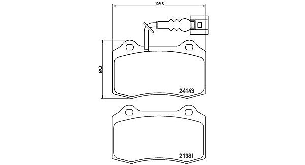Magneti Marelli Bremsbelagsatz, Scheibenbremse [Hersteller-Nr. 363700485104] für Seat