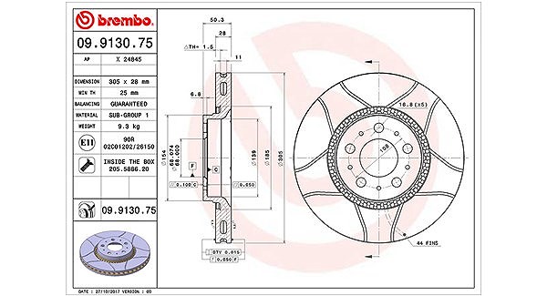 Magneti Marelli Bremsscheibe [Hersteller-Nr. 360406051805] für Volvo