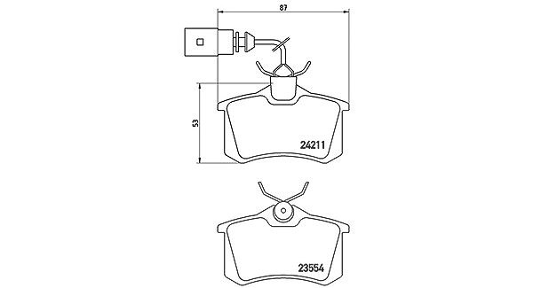 Magneti Marelli Bremsbelagsatz, Scheibenbremse [Hersteller-Nr. 363700485101] für Audi