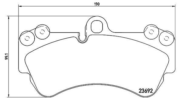 Magneti Marelli Bremsbelagsatz, Scheibenbremse [Hersteller-Nr. 363700485069] für VW, Porsche