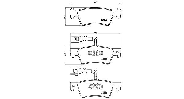 Magneti Marelli Bremsbelagsatz, Scheibenbremse [Hersteller-Nr. 363700485068] für VW