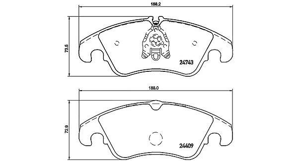 Magneti Marelli Bremsbelagsatz, Scheibenbremse [Hersteller-Nr. 363700485098] für Audi