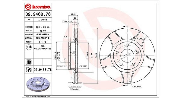 Magneti Marelli Bremsscheibe [Hersteller-Nr. 360406056805] für Mazda