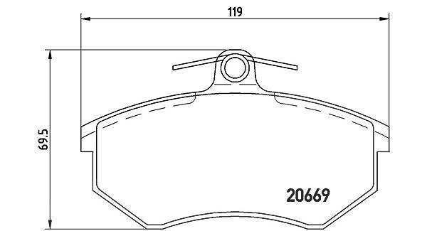 Magneti Marelli Bremsbelagsatz, Scheibenbremse [Hersteller-Nr. 363700485093] für Audi