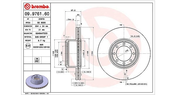Magneti Marelli Bremsscheibe [Hersteller-Nr. 360406062200] für Iveco