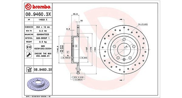Magneti Marelli Bremsscheibe [Hersteller-Nr. 360406056002] für Vauxhall, Opel