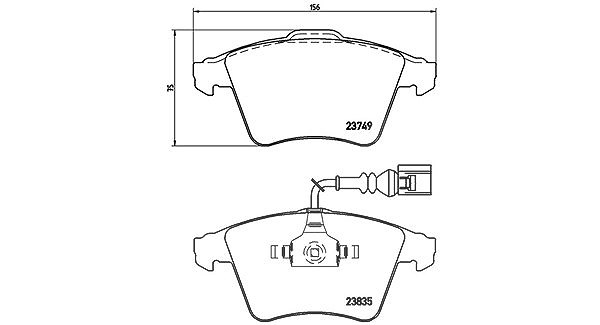 Magneti Marelli Bremsbelagsatz, Scheibenbremse [Hersteller-Nr. 363700485090] für VW