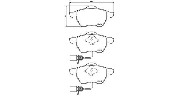 Magneti Marelli Bremsbelagsatz, Scheibenbremse [Hersteller-Nr. 363700485085] für Seat, Audi, VW, Skoda