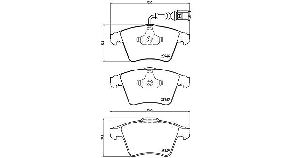 Magneti Marelli Bremsbelagsatz, Scheibenbremse [Hersteller-Nr. 363700485081] für VW