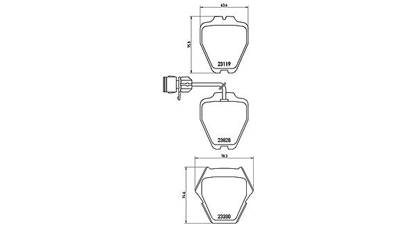 Magneti Marelli Bremsbelagsatz, Scheibenbremse [Hersteller-Nr. 363700485054] für Audi