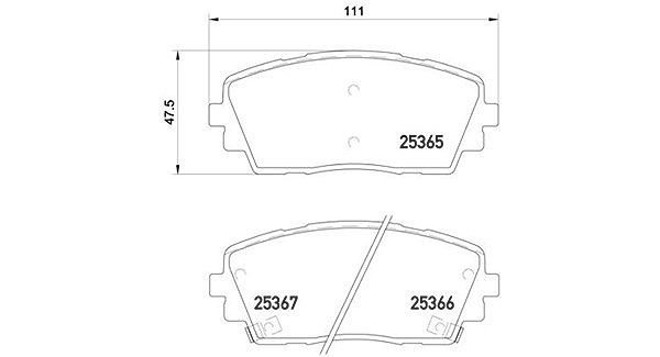 Magneti Marelli Bremsbelagsatz, Scheibenbremse [Hersteller-Nr. 363700430053] für Kia