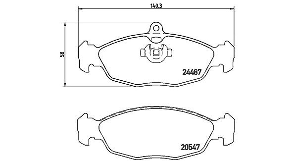 Magneti Marelli Bremsbelagsatz, Scheibenbremse [Hersteller-Nr. 363700436017] für Aston Martin, Daimler, Jaguar