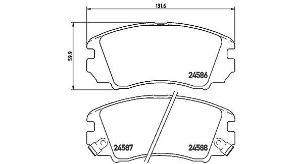 Magneti Marelli Bremsbelagsatz, Scheibenbremse [Hersteller-Nr. 363700430043] für Hyundai, Kia