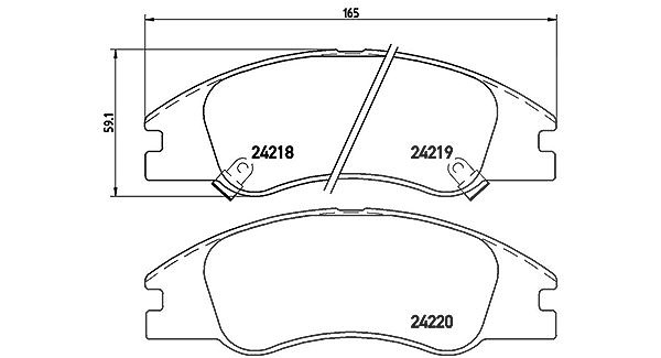 Magneti Marelli Bremsbelagsatz, Scheibenbremse [Hersteller-Nr. 363700430042] für Kia