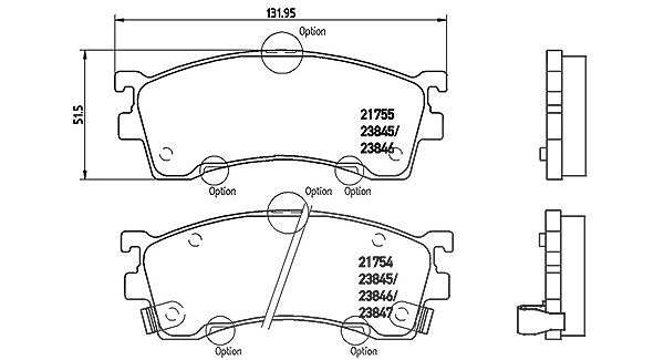 Magneti Marelli Bremsbelagsatz, Scheibenbremse [Hersteller-Nr. 363700449023] für Eunos, Ford Usa, Mazda