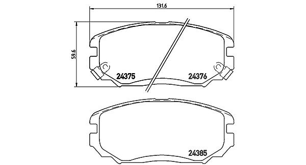 Magneti Marelli Bremsbelagsatz, Scheibenbremse [Hersteller-Nr. 363700430038] für Hyundai