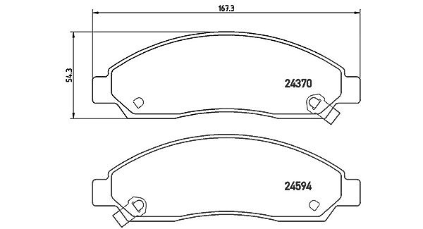 Magneti Marelli Bremsbelagsatz, Scheibenbremse [Hersteller-Nr. 363700434005] für Isuzu, Chevrolet