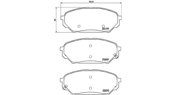 Magneti Marelli Bremsbelagsatz, Scheibenbremse [Hersteller-Nr. 363700430071] für Hyundai