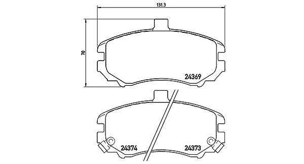 Magneti Marelli Bremsbelagsatz, Scheibenbremse [Hersteller-Nr. 363700430029] für Hyundai