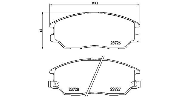 Magneti Marelli Bremsbelagsatz, Scheibenbremse [Hersteller-Nr. 363700430028] für Hyundai, Ssangyong, Kia