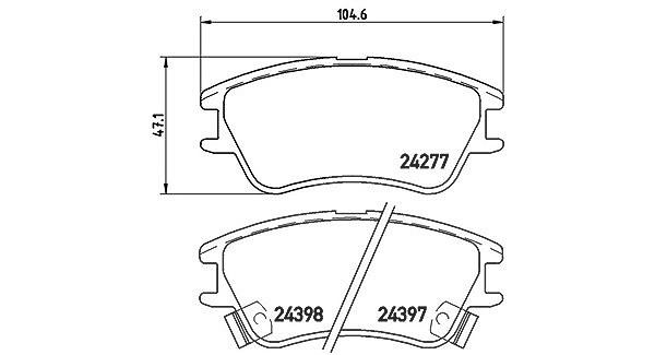Magneti Marelli Bremsbelagsatz, Scheibenbremse [Hersteller-Nr. 363700430027] für Hyundai
