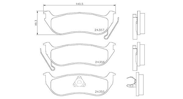 Magneti Marelli Bremsbelagsatz, Scheibenbremse [Hersteller-Nr. 363700437009] für Jeep