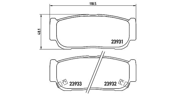 Magneti Marelli Bremsbelagsatz, Scheibenbremse [Hersteller-Nr. 363700430057] für Ssangyong, Kia