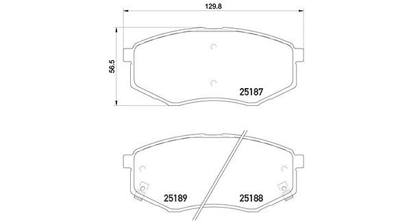 Magneti Marelli Bremsbeläge vorne (Satz) [Hersteller-Nr. 363700430055] für Hyundai, Kia