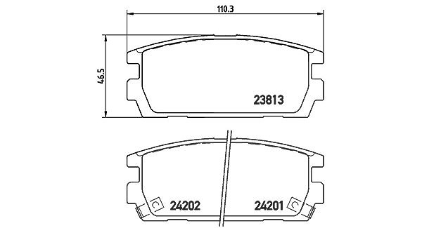 Magneti Marelli Bremsbelagsatz, Scheibenbremse [Hersteller-Nr. 363700430021] für Hyundai
