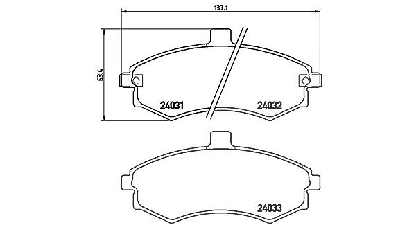 Magneti Marelli Bremsbelagsatz, Scheibenbremse [Hersteller-Nr. 363700430020] für Hyundai