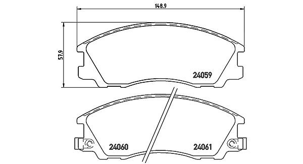 Magneti Marelli Bremsbelagsatz, Scheibenbremse [Hersteller-Nr. 363700430017] für Hyundai