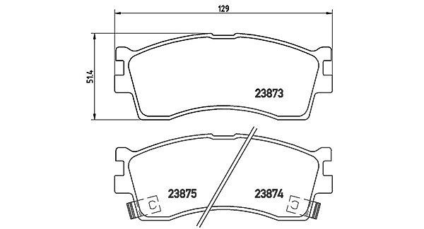 Magneti Marelli Bremsbelagsatz, Scheibenbremse [Hersteller-Nr. 363700430016] für Kia
