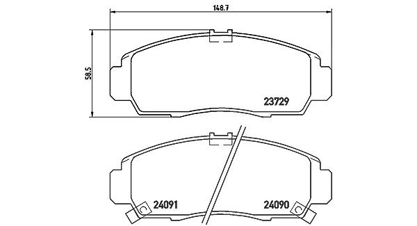 Magneti Marelli Bremsbelagsatz, Scheibenbremse [Hersteller-Nr. 363700428034] für Honda, Nissan, Acura