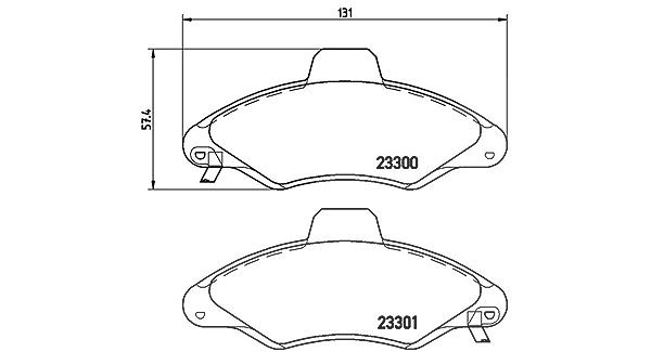 Magneti Marelli Bremsbelagsatz, Scheibenbremse [Hersteller-Nr. 363700424045] für Ford