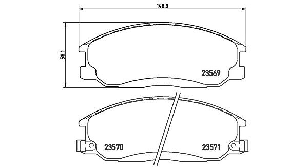 Magneti Marelli Bremsbelagsatz, Scheibenbremse [Hersteller-Nr. 363700430013] für Hyundai, Daewoo, Ssangyong