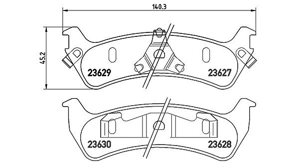 Magneti Marelli Bremsbelagsatz, Scheibenbremse [Hersteller-Nr. 363700424042] für Ford Usa