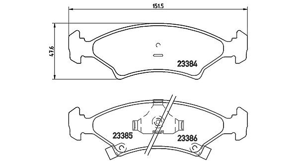 Magneti Marelli Bremsbelagsatz, Scheibenbremse [Hersteller-Nr. 363700430009] für Kia