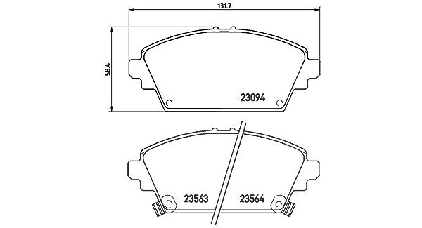 Magneti Marelli Bremsbelagsatz, Scheibenbremse [Hersteller-Nr. 363700428029] für Honda, Nissan, Mg
