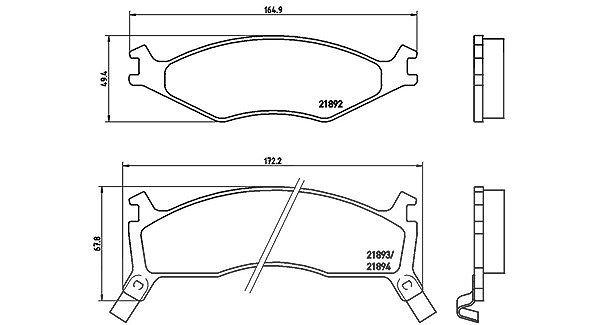 Magneti Marelli Bremsbelagsatz, Scheibenbremse [Hersteller-Nr. 363700430006] für Kia