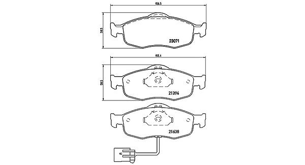 Magneti Marelli Bremsbelagsatz, Scheibenbremse [Hersteller-Nr. 363700424034] für Ford Usa, Ford