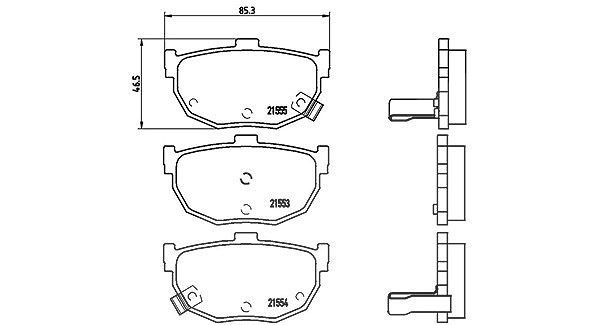 Magneti Marelli Bremsbelagsatz, Scheibenbremse [Hersteller-Nr. 363700430003] für Nissan, Hyundai, Kia
