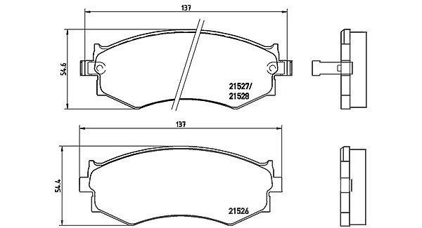 Magneti Marelli Bremsbelagsatz, Scheibenbremse [Hersteller-Nr. 363700430002] für Nissan, Infiniti