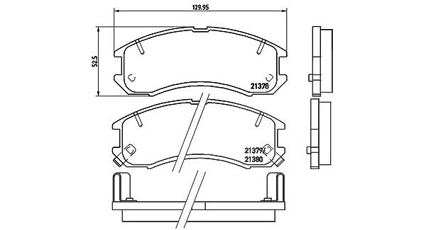 Magneti Marelli Bremsbelagsatz, Scheibenbremse [Hersteller-Nr. 363700424024] für Mazda, Ford Usa