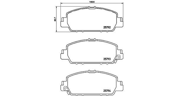 Magneti Marelli Bremsbelagsatz, Scheibenbremse [Hersteller-Nr. 363700428077] für Honda