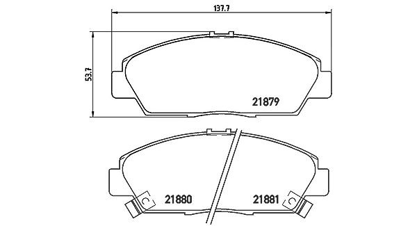 Magneti Marelli Bremsbelagsatz, Scheibenbremse [Hersteller-Nr. 363700428021] für Rover, Honda