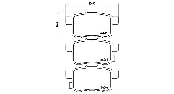 Magneti Marelli Bremsbelagsatz, Scheibenbremse [Hersteller-Nr. 363700428072] für Acura, Honda